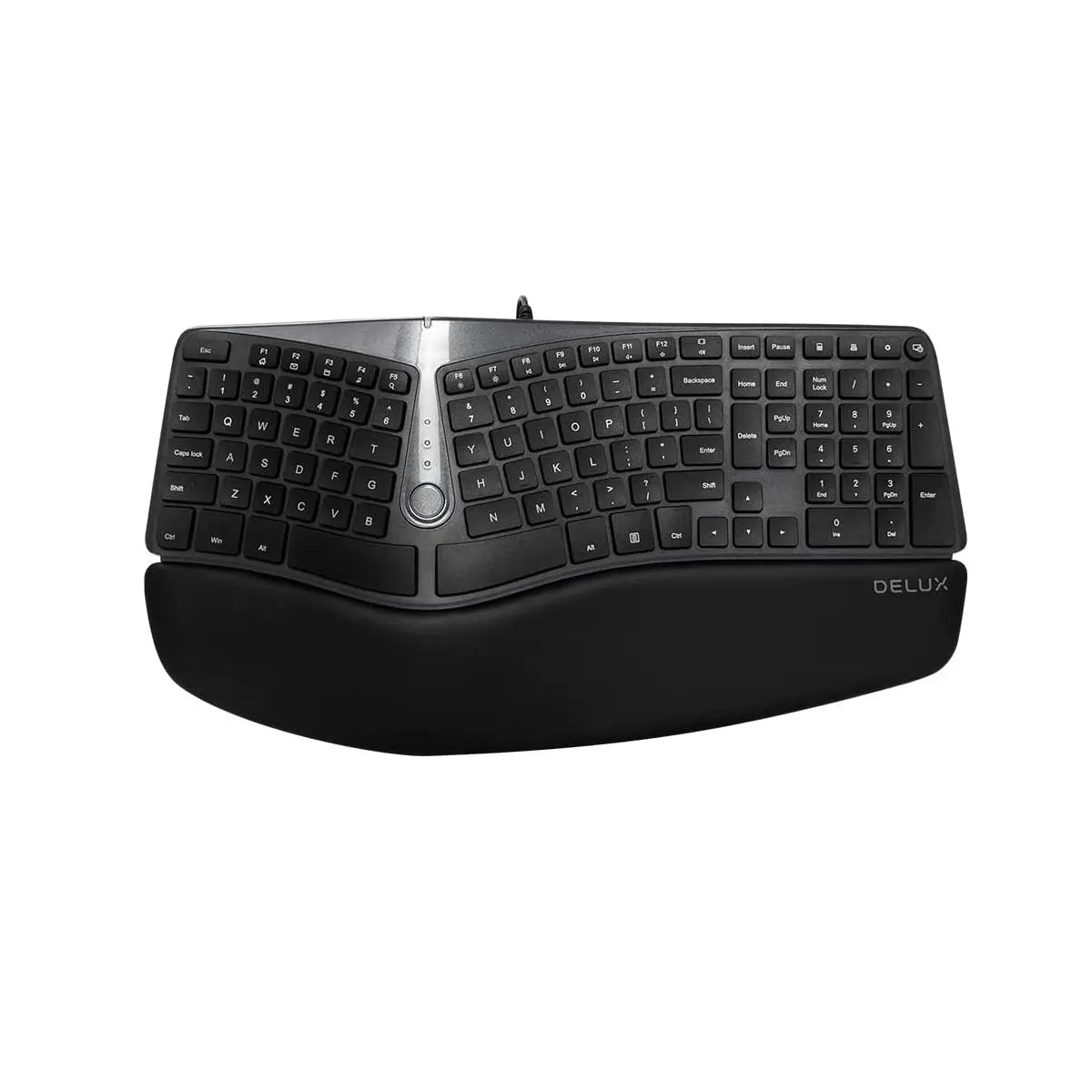 Gesplitst ergonomisch toetsenbord - toetsenbord met polssteun - Delux ergonomisch toetsenbord - Draadloos Delux