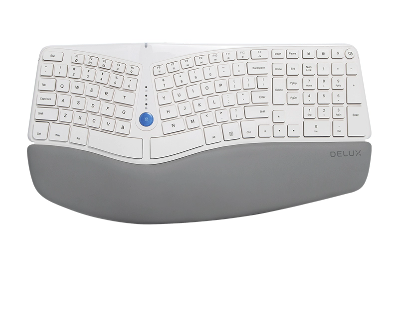 Delux ergonomisch toetsenbord - Gesplitst wit toetsenbord