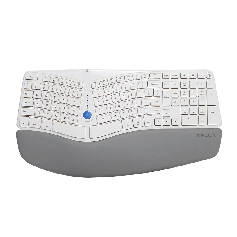 Delux ergonomisch toetsenbord - Gesplitst wit toetsenbord