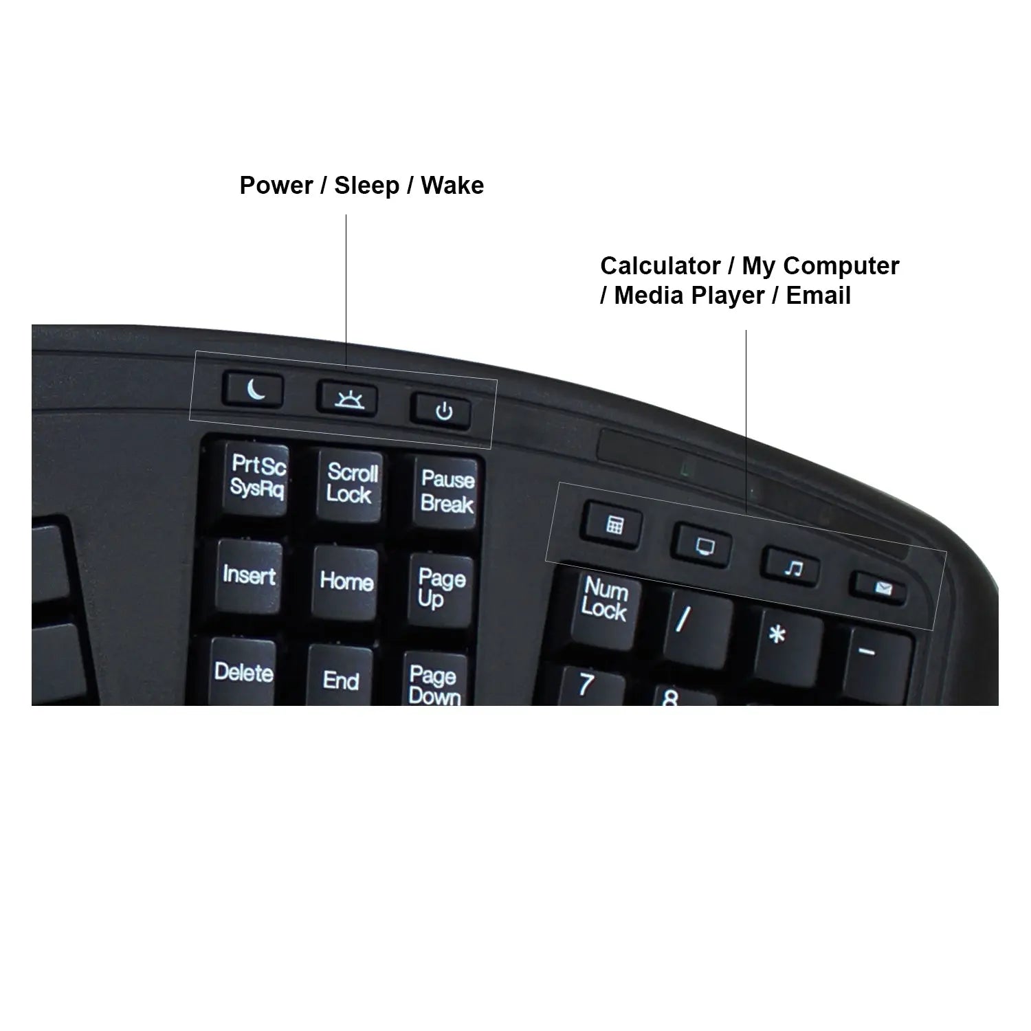 Adesso AKB-450UB Ergonomisch toetsenbord met touchpad muispad Adesso