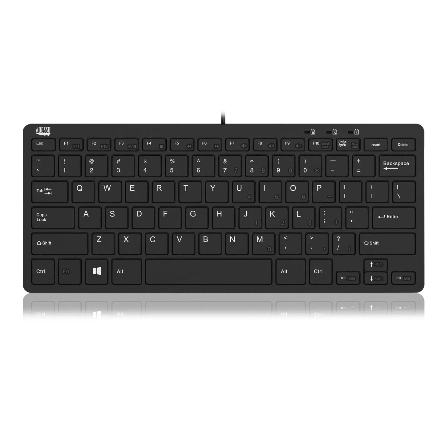 Adesso AKB-510HB Mini Toetsenbord met USB Hub Adesso