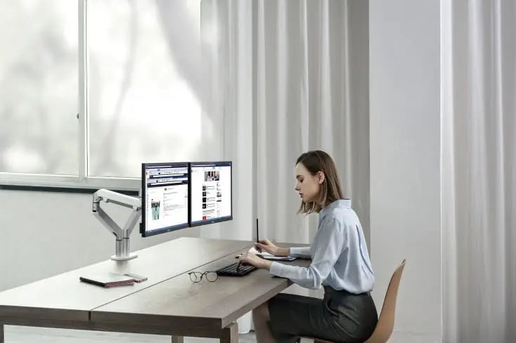 Monitor arm voor 2 schermen - Spire Dual - Monitor beugel twee displays Spire