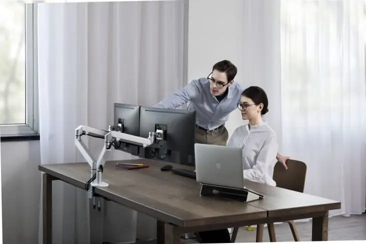 Monitor arm voor 2 schermen - Spire Dual - Monitor beugel twee displays Spire