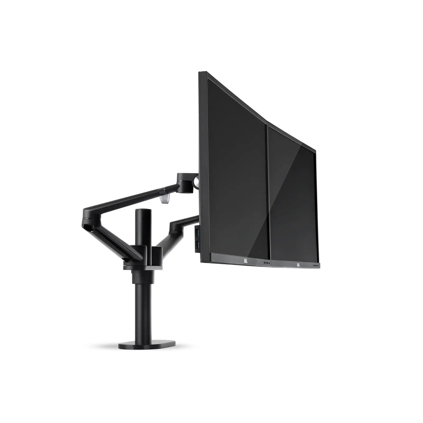 Monitor arm twee schermen - Spire Monitor Beugel voor 2 displays - Monitor standaard zwart Spire