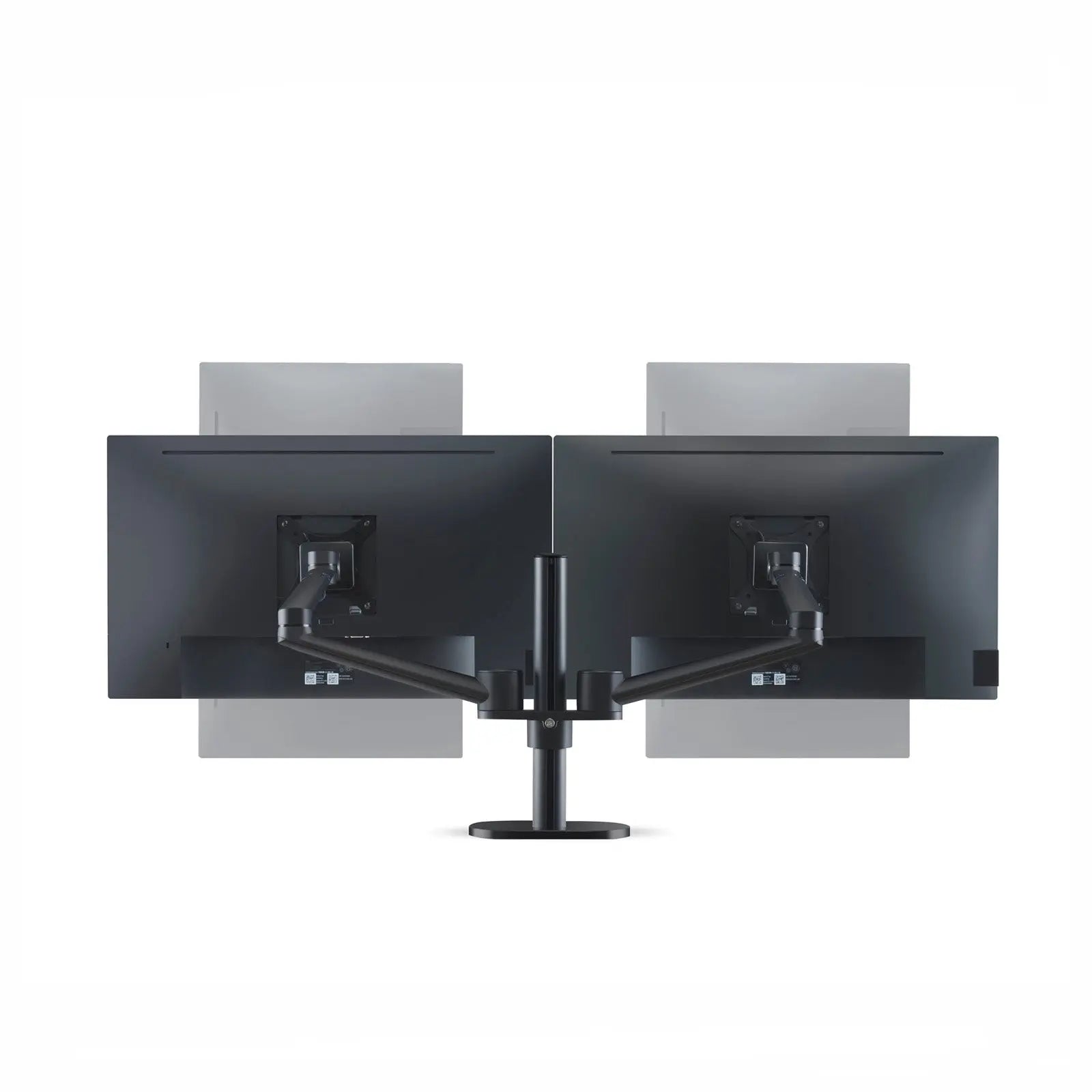 Monitor arm twee schermen - Spire Monitor Beugel voor 2 displays - Monitor standaard zwart Spire