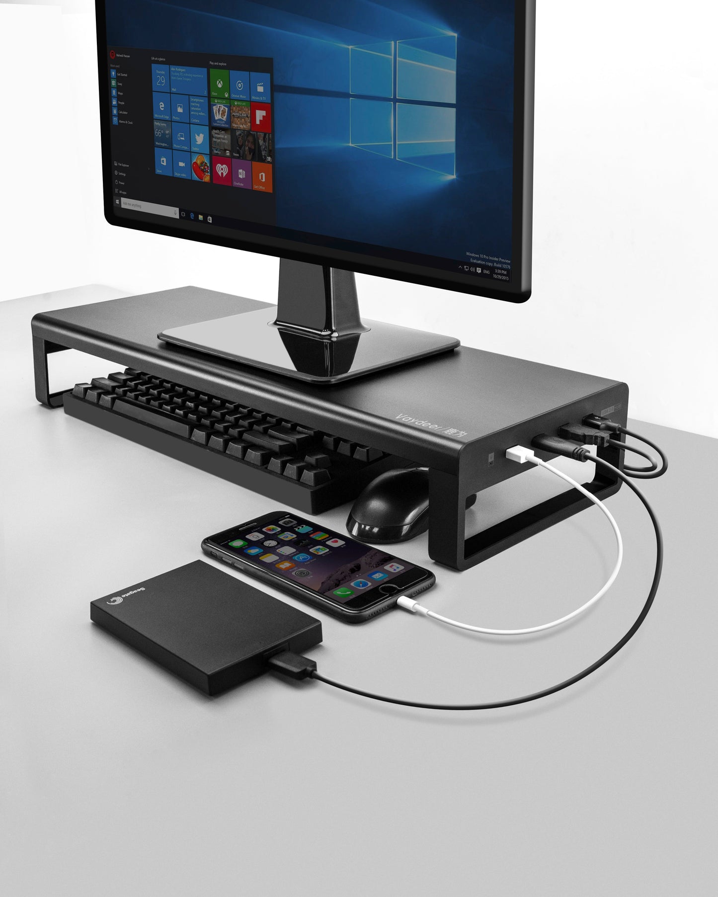 Monitorstandaard met USB Hub voor Laptop of beeldscherm