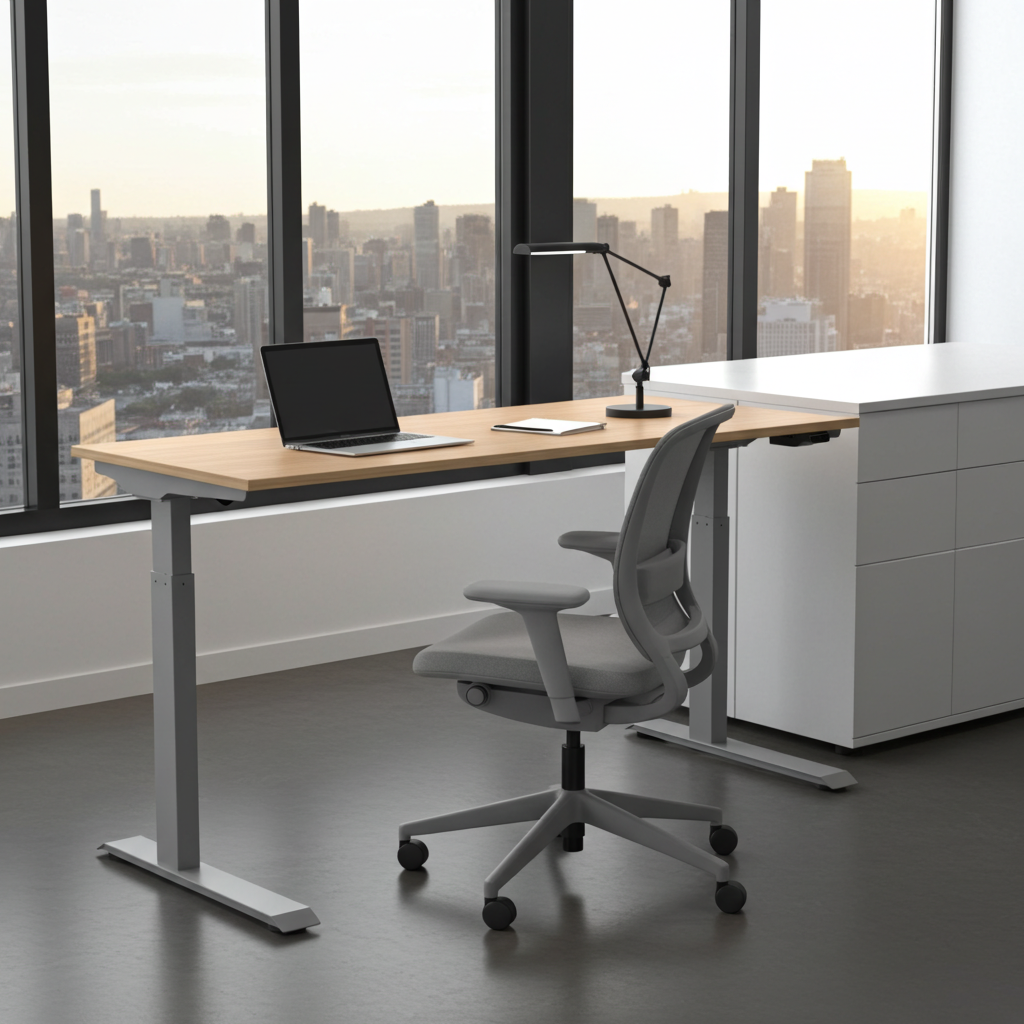 Zit-sta bureau - ergonomisch bureau in hoogte elektrisch verstelbaar