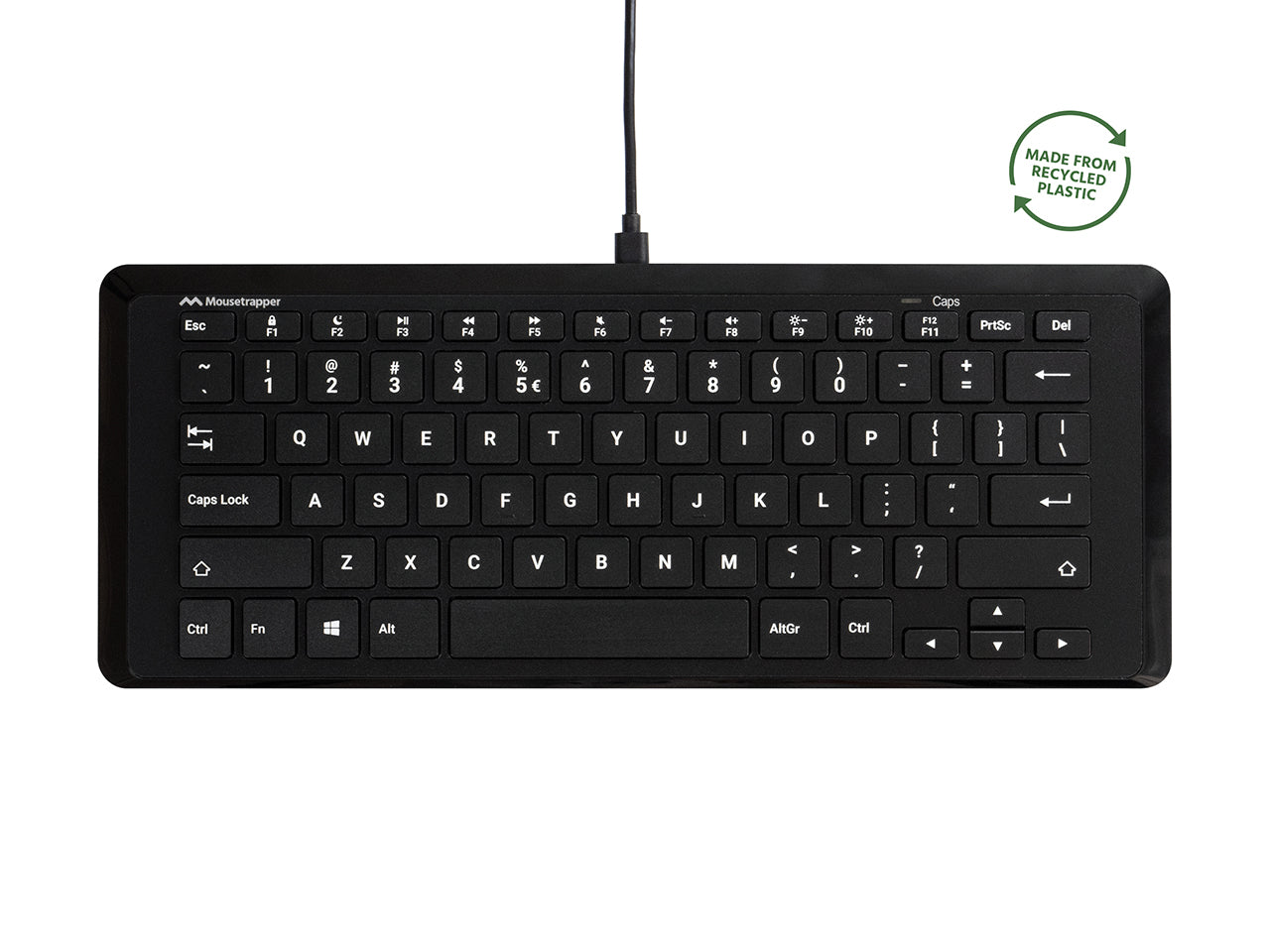 Mousetrapper Type Mini draadloos toetsenbord – compact, stijlvol en ergonomisch