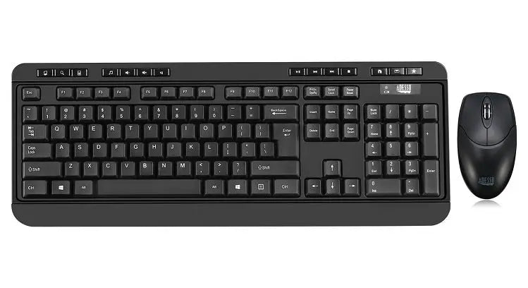 Ergonomisch toetsenbord - Antibacterieel toetsenbord en muis – Draadloos Adesso