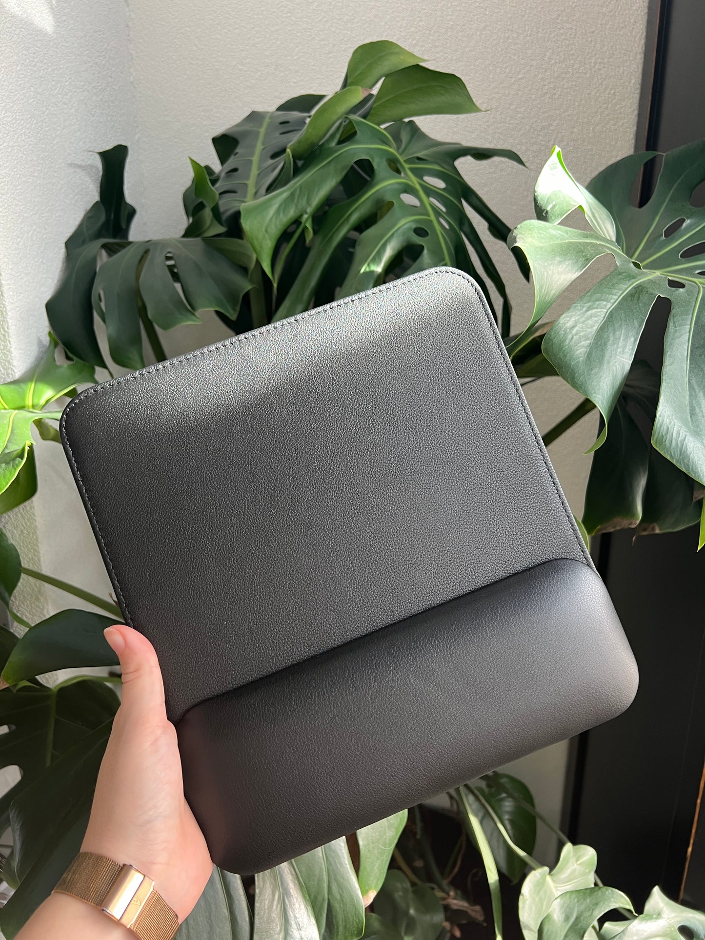 Muismat met polssteun van leer - eenvoudig reinigen