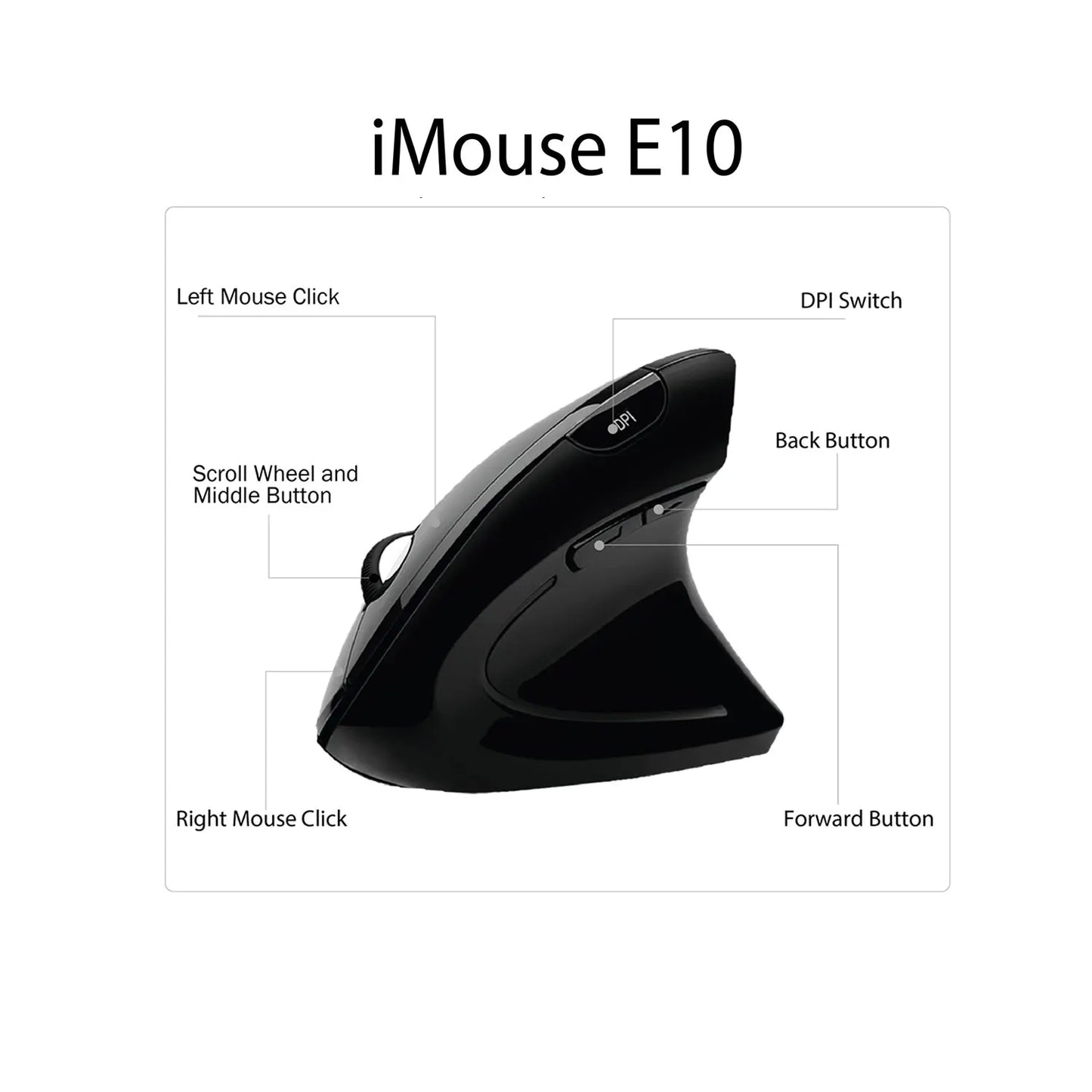 Adesso iMouse E10 ergonomische muis – draadloos