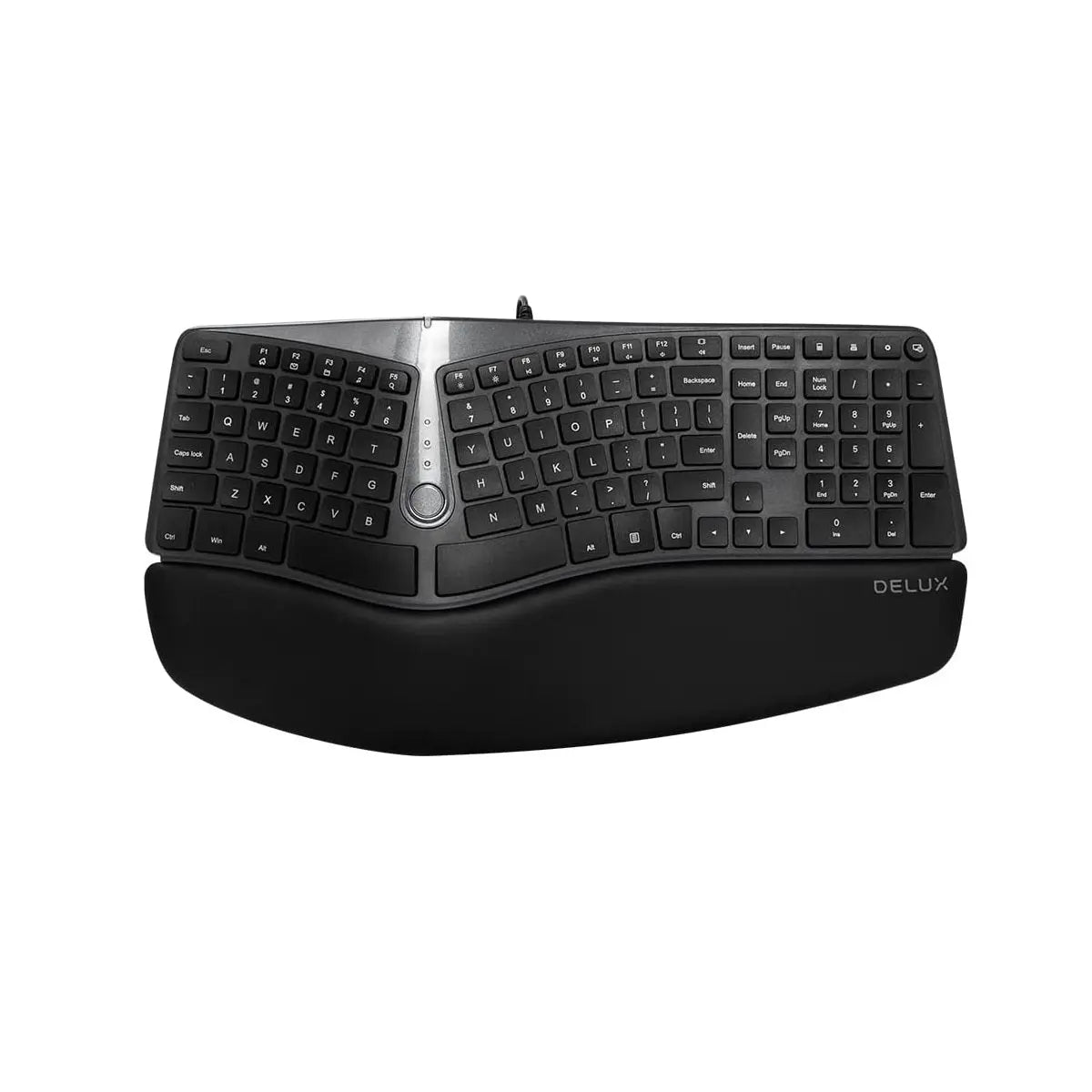 Gesplitst ergonomisch toetsenbord - toetsenbord met polssteun - Delux ergonomisch toetsenbord