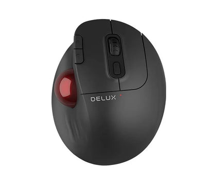 Delux Trackball muis - Ergonomische muis - Draadloos - Bluetooth - 121.3x90.7x45.1mm Delux