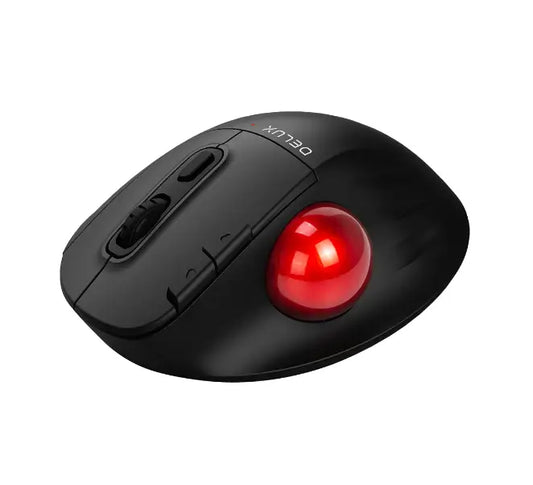 Delux Trackball muis - Ergonomische muis - Draadloos - Bluetooth - 121.3x90.7x45.1mm Delux