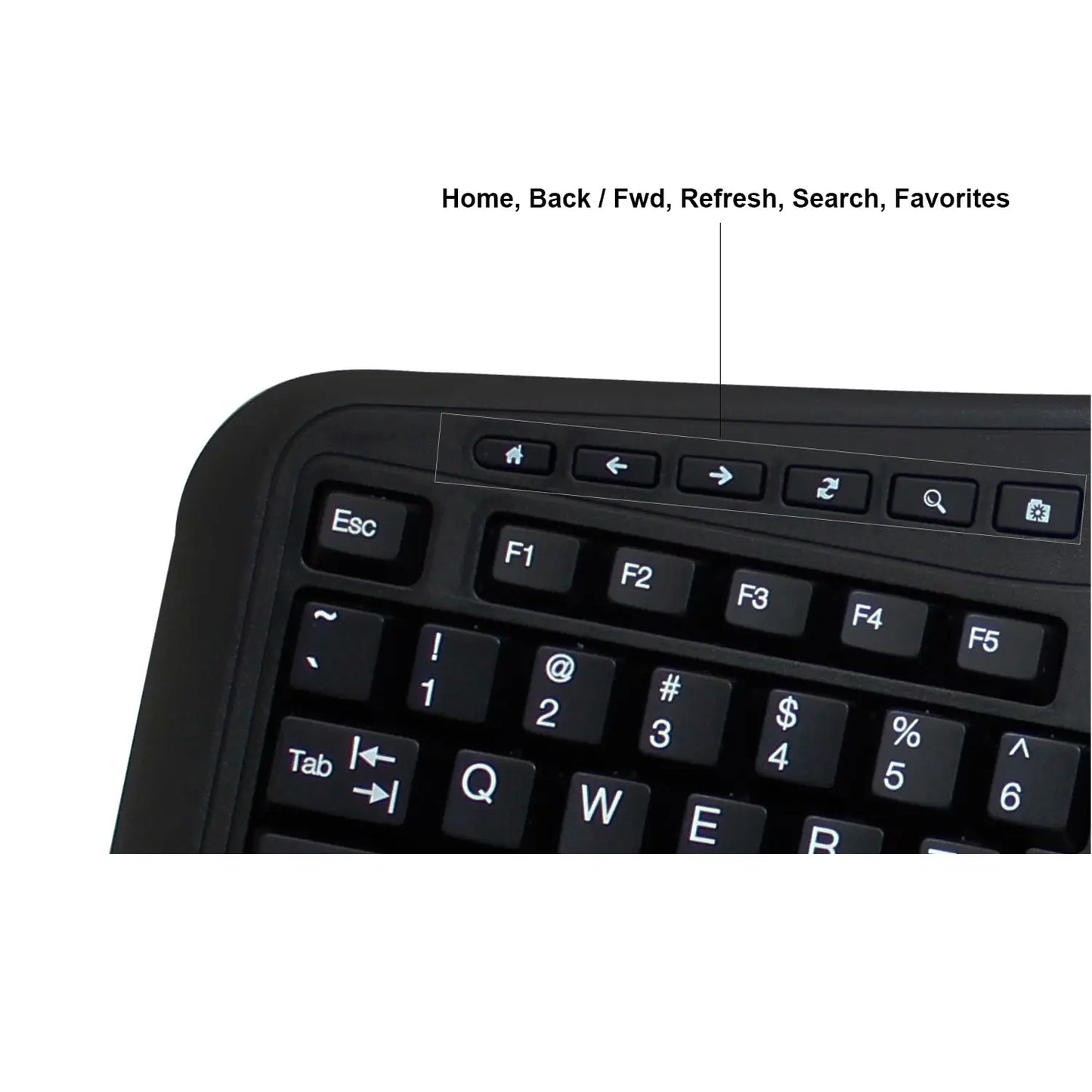 Ergonomisch toetsenbord met touchpad muispad Adesso