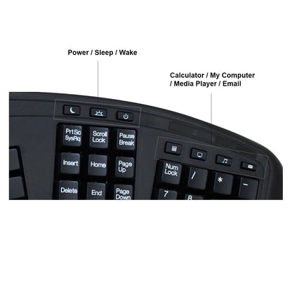 Ergonomisch toetsenbord met touchpad muispad