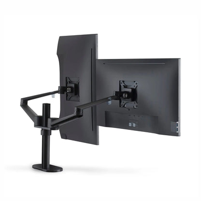 Monitor arm twee schermen - Spire Monitor Beugel voor 2 displays - Monitor standaard zwart