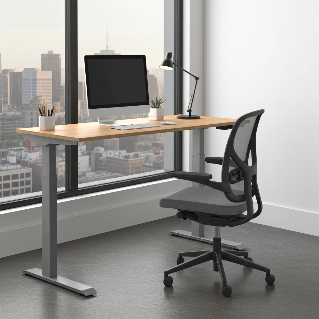 Zit-sta bureau - ergonomisch bureau in hoogte elektrisch verstelbaar